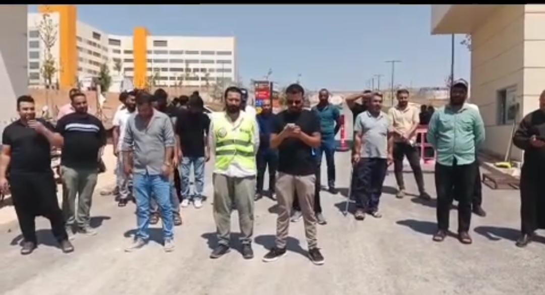 Şanlıurfa Şehir Hastanesi şantiyesinde işçiler yeniden sokağa indi
